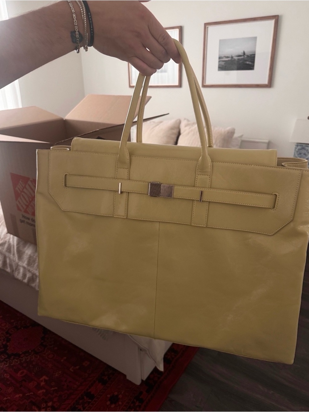 Amy Shehab Giant Butter Yellow Bag